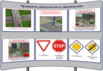 (К-БД-1) Правила дорожного движения (787) - Тематические модульные стенды - Безопасность дорожного движения - Кабинеты охраны труда otkabinet.ru